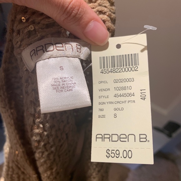 Sequin Yarn Crochet Sweater - Picture 4 of 4